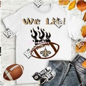 We Lit‎ Football Tee
